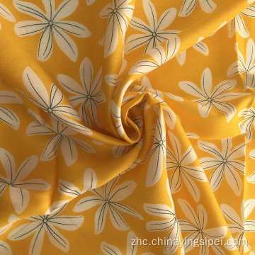 最新的库存粘液印刷简单的花卉poplin rayon面料
